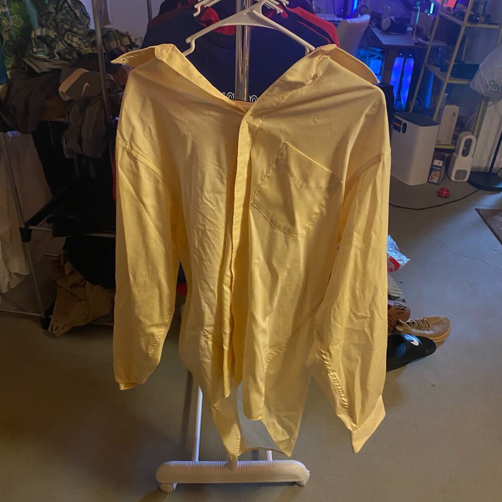 Yellow Button Up Size Large